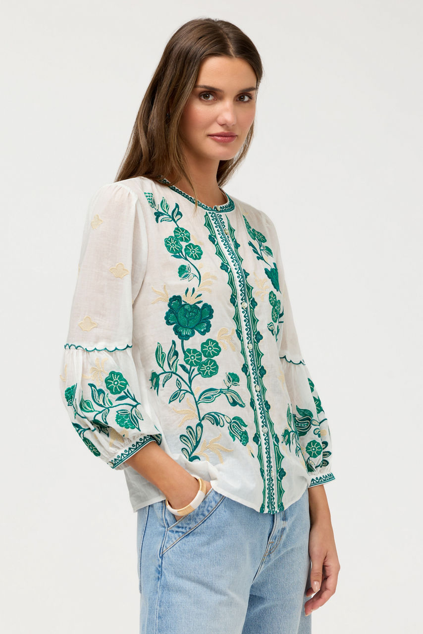 SCALLOP SLEEVE BLOUSE, , large image 3