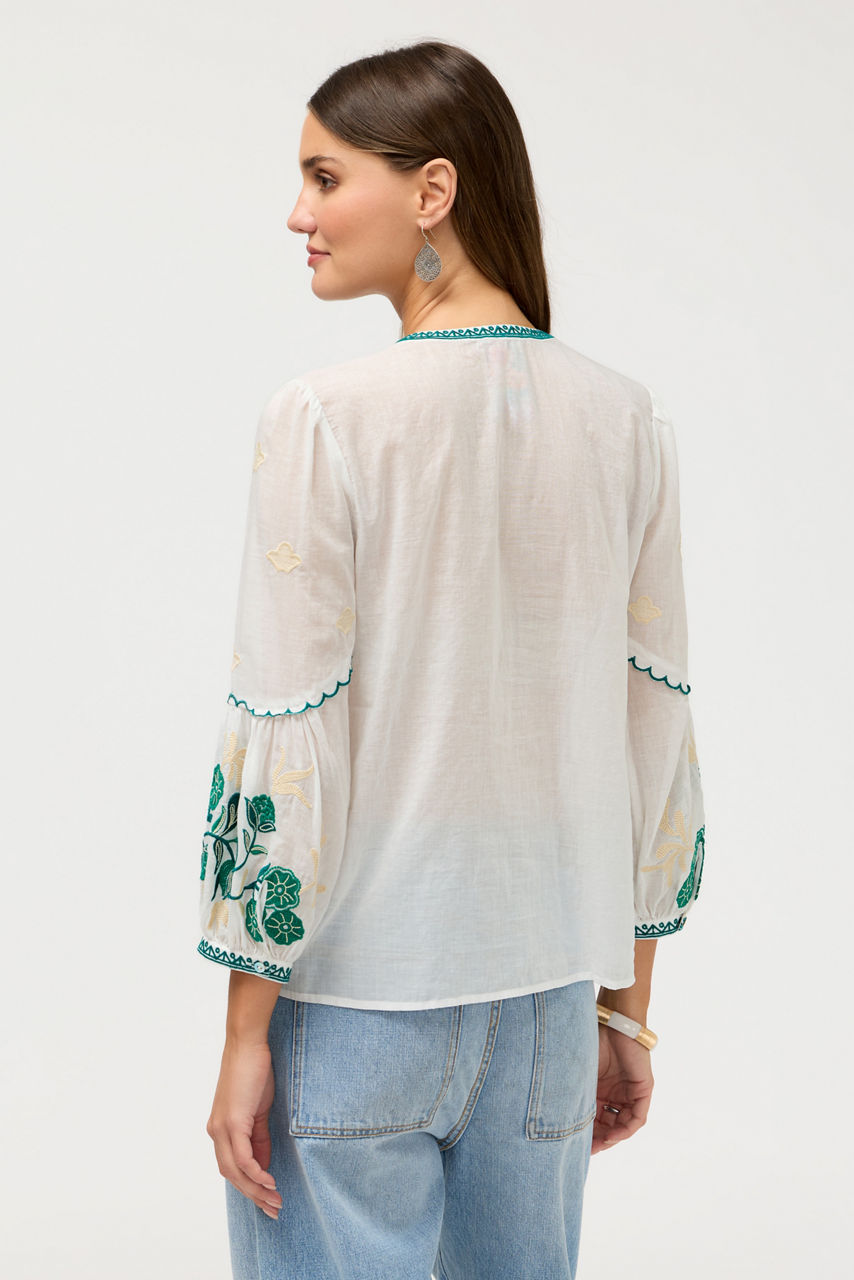 SCALLOP SLEEVE BLOUSE, , large image 4