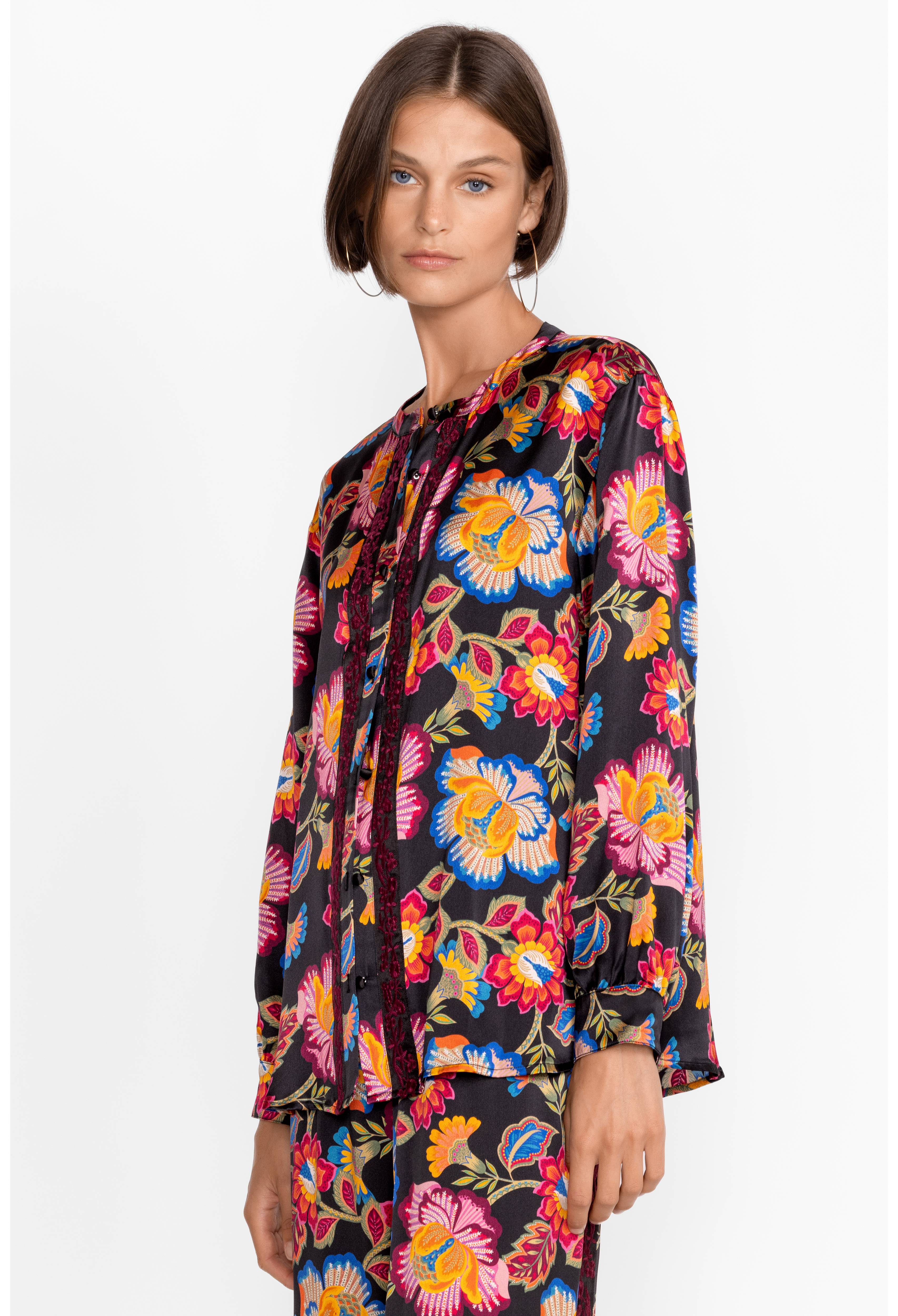 Buy Sidonia Mandarin Button Down Shirt | Johnny Was Buy Sidonia Mandarin Button Down Shirt | Johnny Was