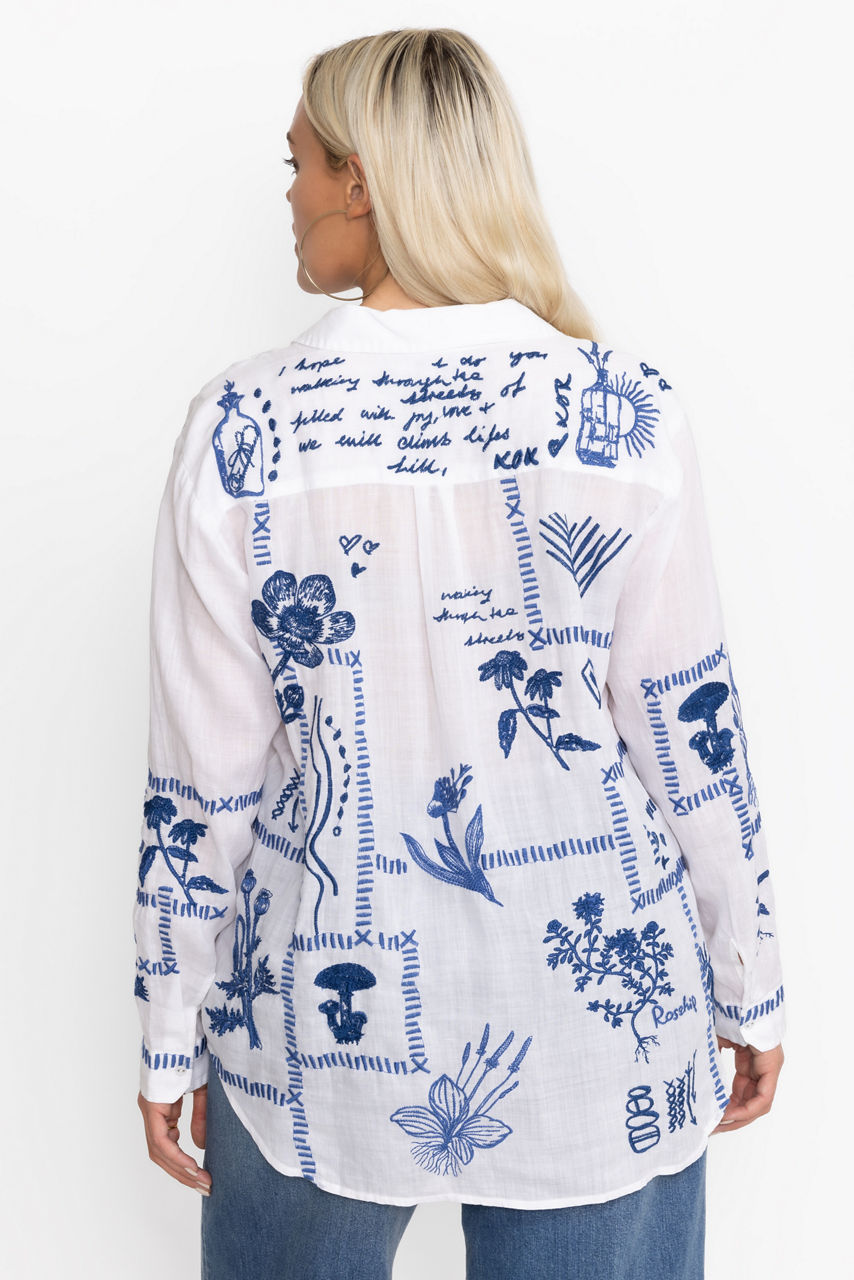 BOTANIQUE DOUBLE BUTTON OVERSIZED SHIRT - thumbnail 9