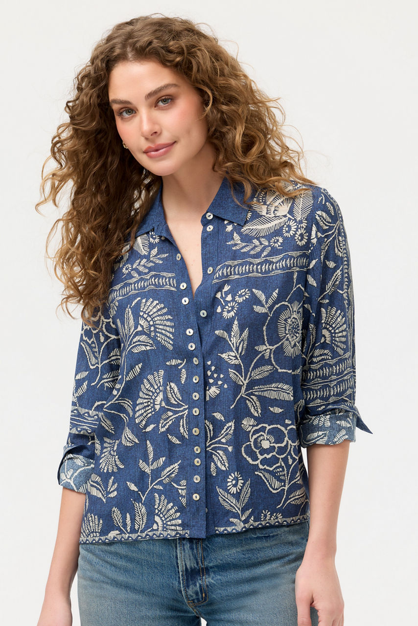 VAELIS BUTTON DETAIL SHIRT, , large image 1