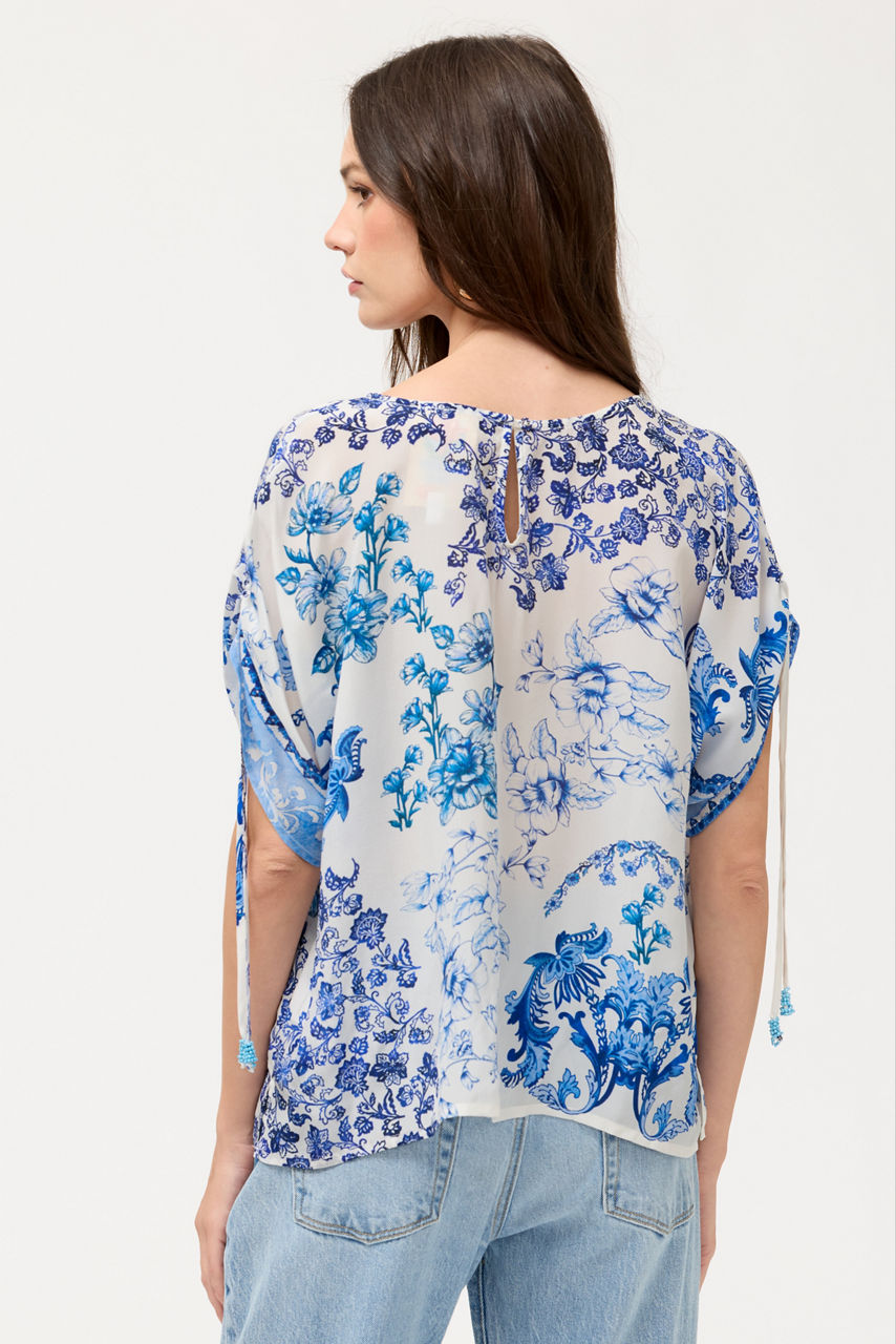 RUCHED SLEEVE BLOUSE, , large image 3