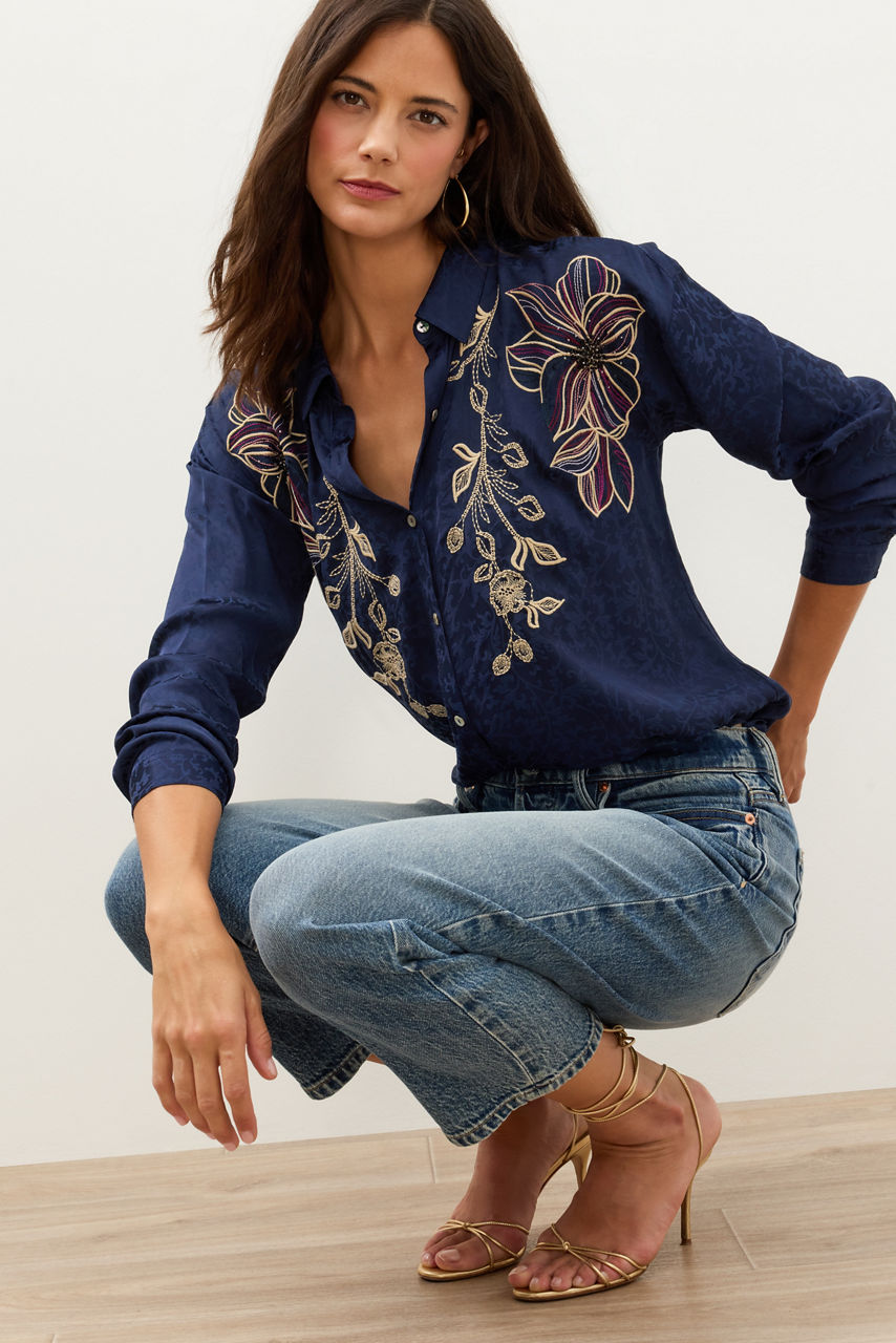 THE AUDREY COLLARED SHIRT, , large image 1