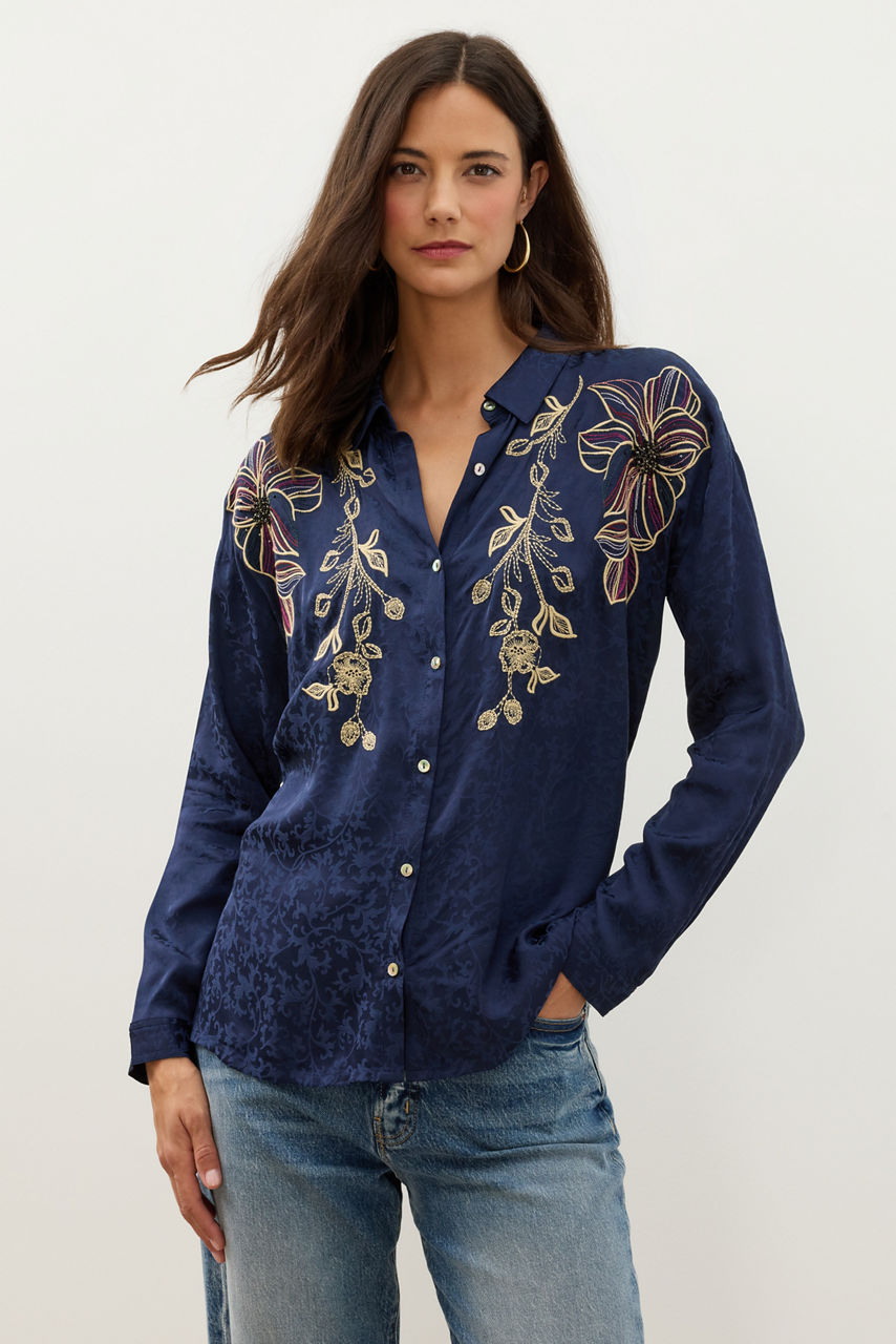 THE AUDREY COLLARED SHIRT, , large image 3