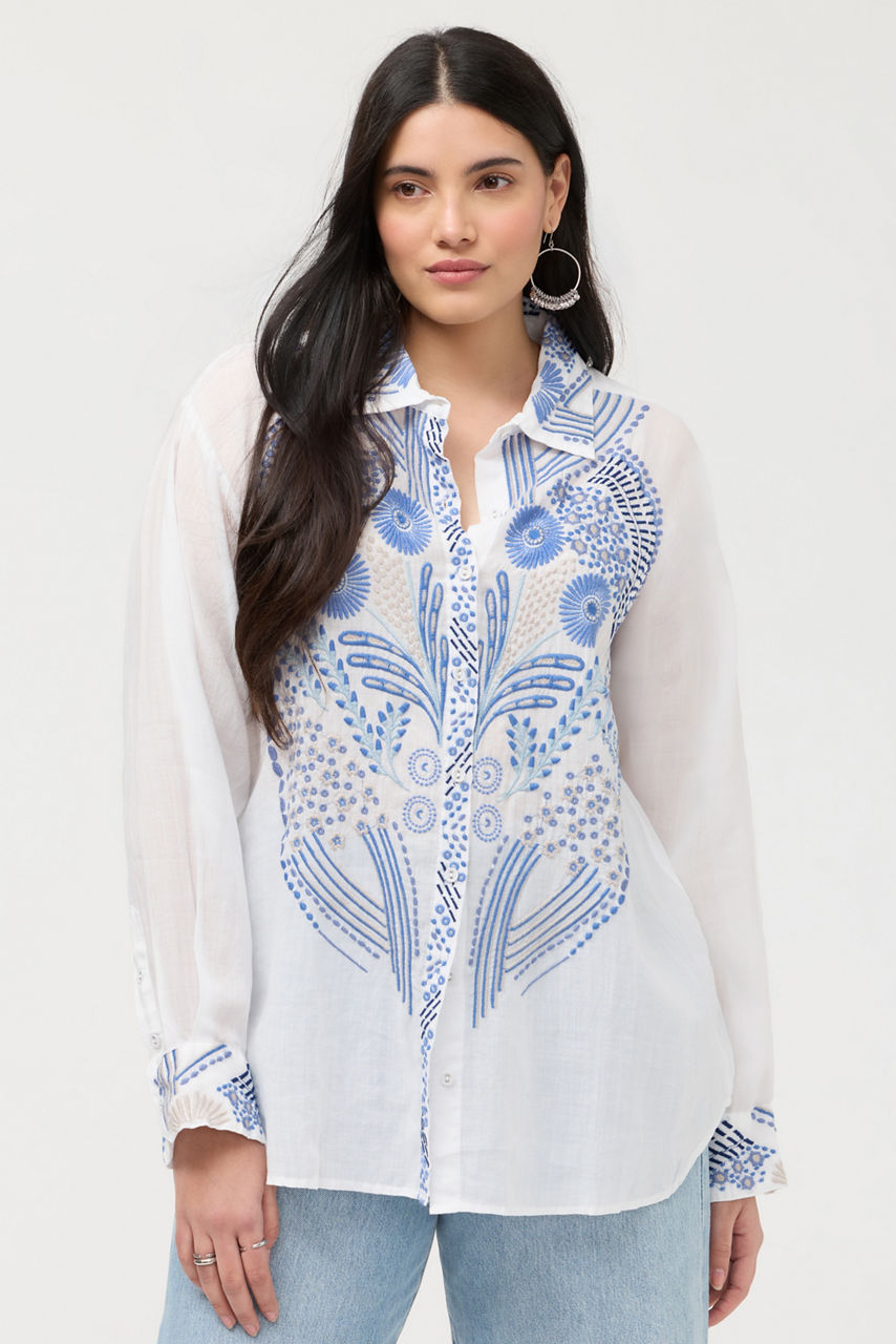 RELAXED BUTTON DOWN SHIRT, , large image 1