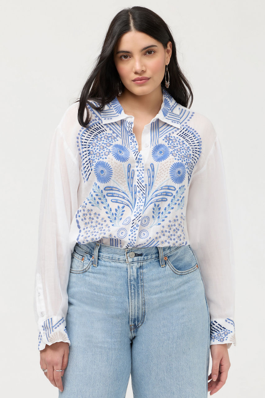 RELAXED BUTTON DOWN SHIRT, , large image 3