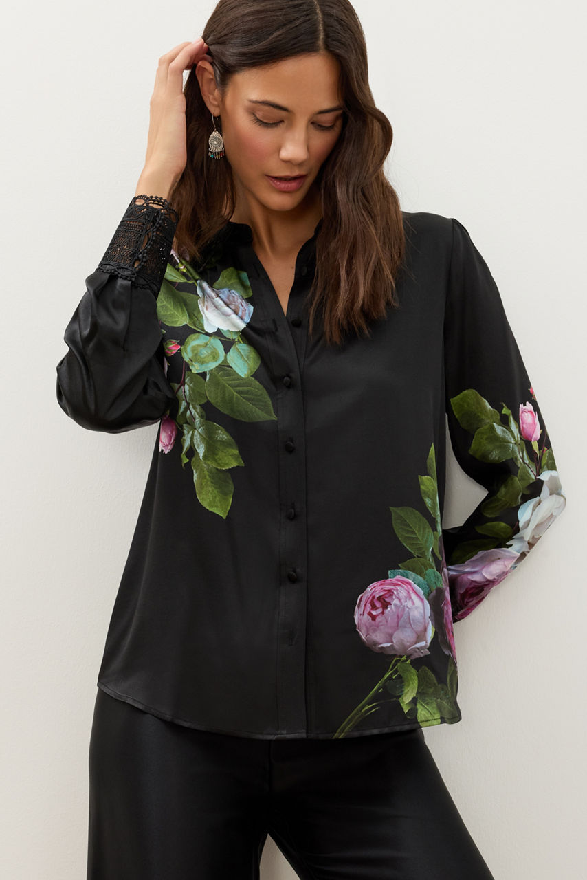 AVERI BUTTON DOWN BLOUSE, , large image 1