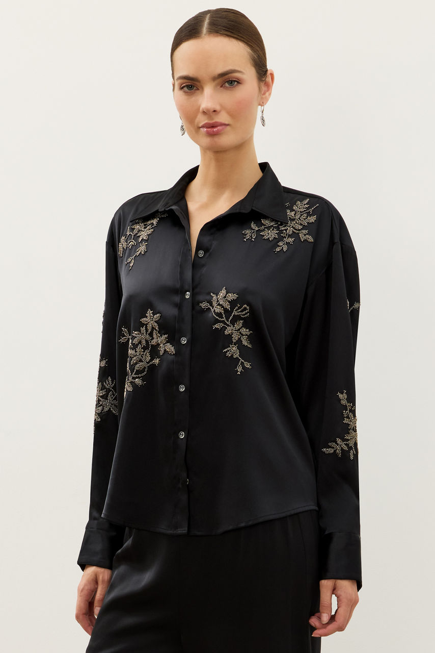 BEADED OVERSIZED SHIRT, , large image 2