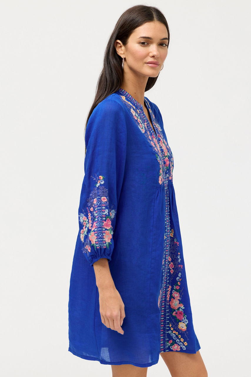 BUTTON FRONT YOKE DRESS, , large image 2