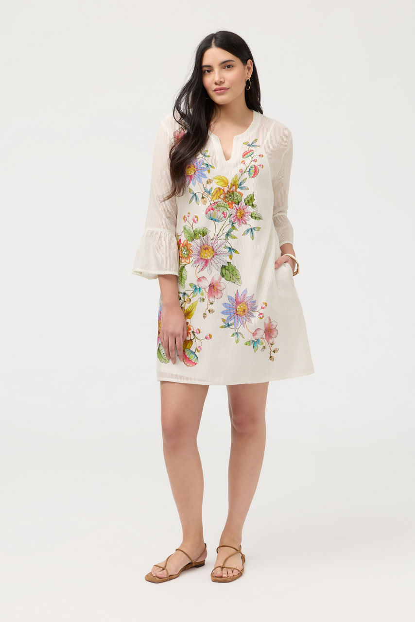 RUFFLE SLEEVE DRESS, , large image 1