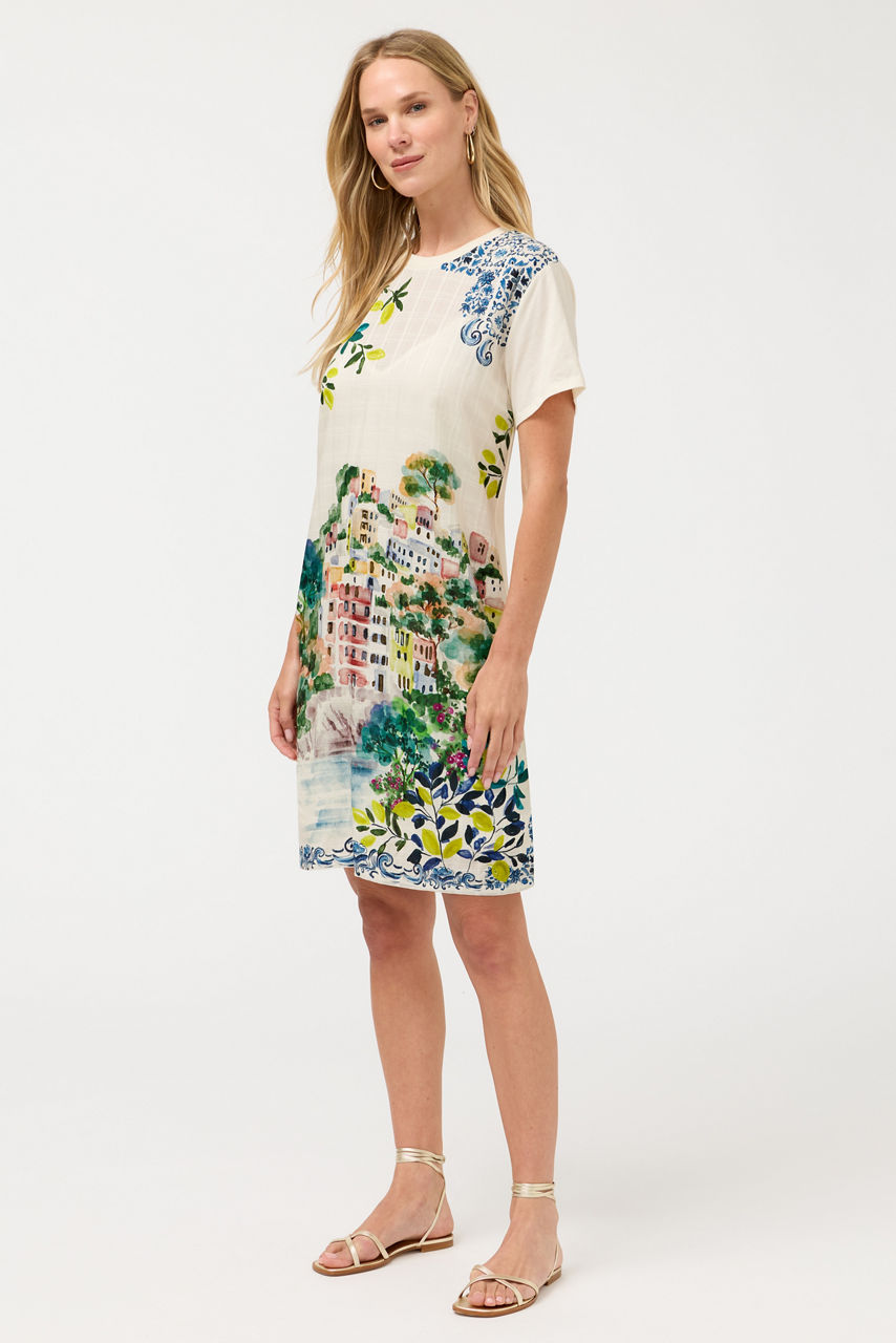 CREW NECK TEE DRESS, , large image 2