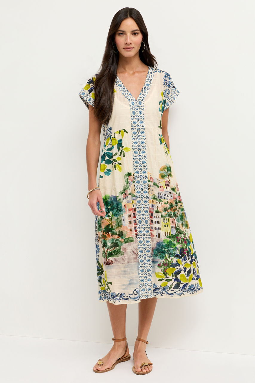 V-NECK DOLMAN EFFORTLESS DRESS, , large image 1
