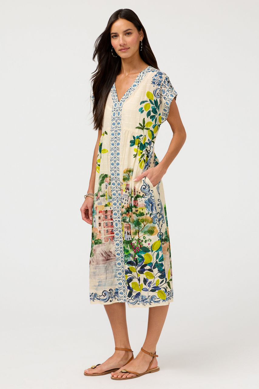 V-NECK DOLMAN EFFORTLESS DRESS, , large image 2