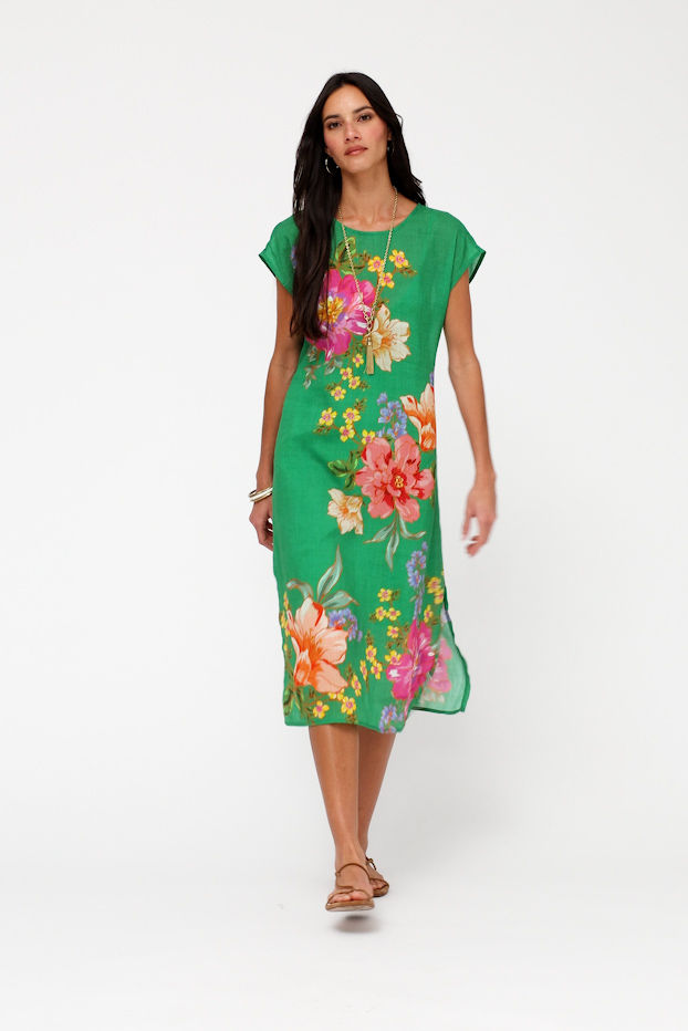 SIDE SLIT SHIFT DRESS, , large video