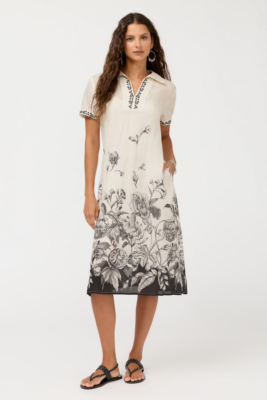 HENLEY COLLARED DRESS, , large image 1