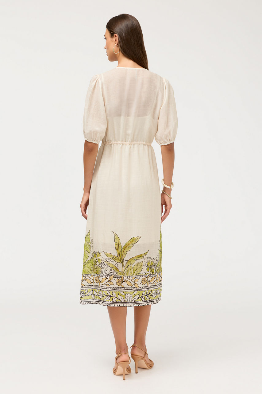 BUTTON FRONT DRAWSTRING DRESS, , large image 3