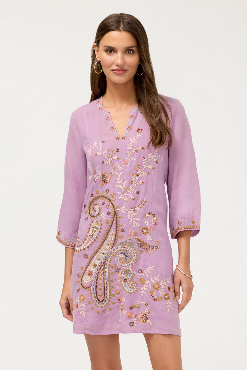 SEAMED SWING DRESS