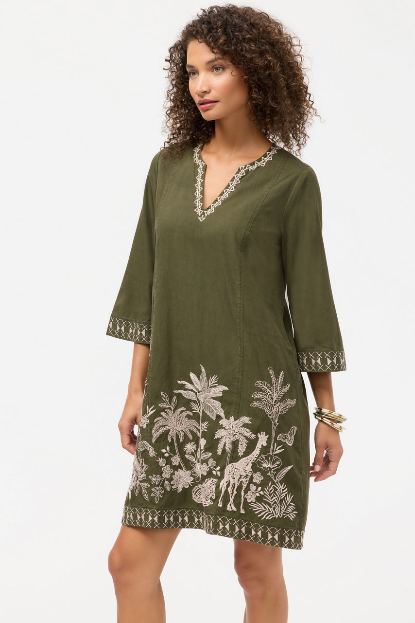 RILEY SEAMED SWING DRESS, , large image 3