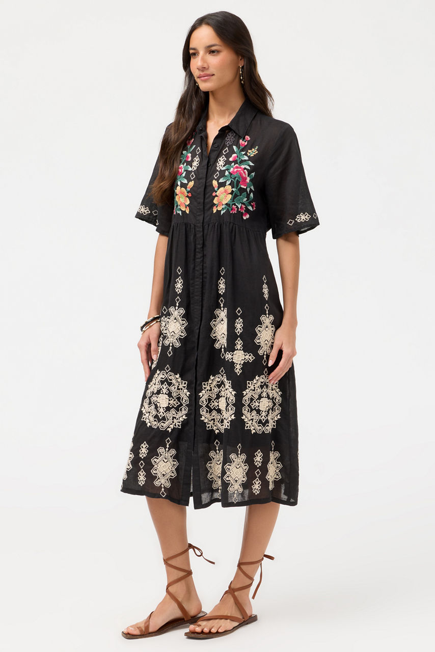 FLUTTER SLEEVE SHIRT DRESS, , large image 2