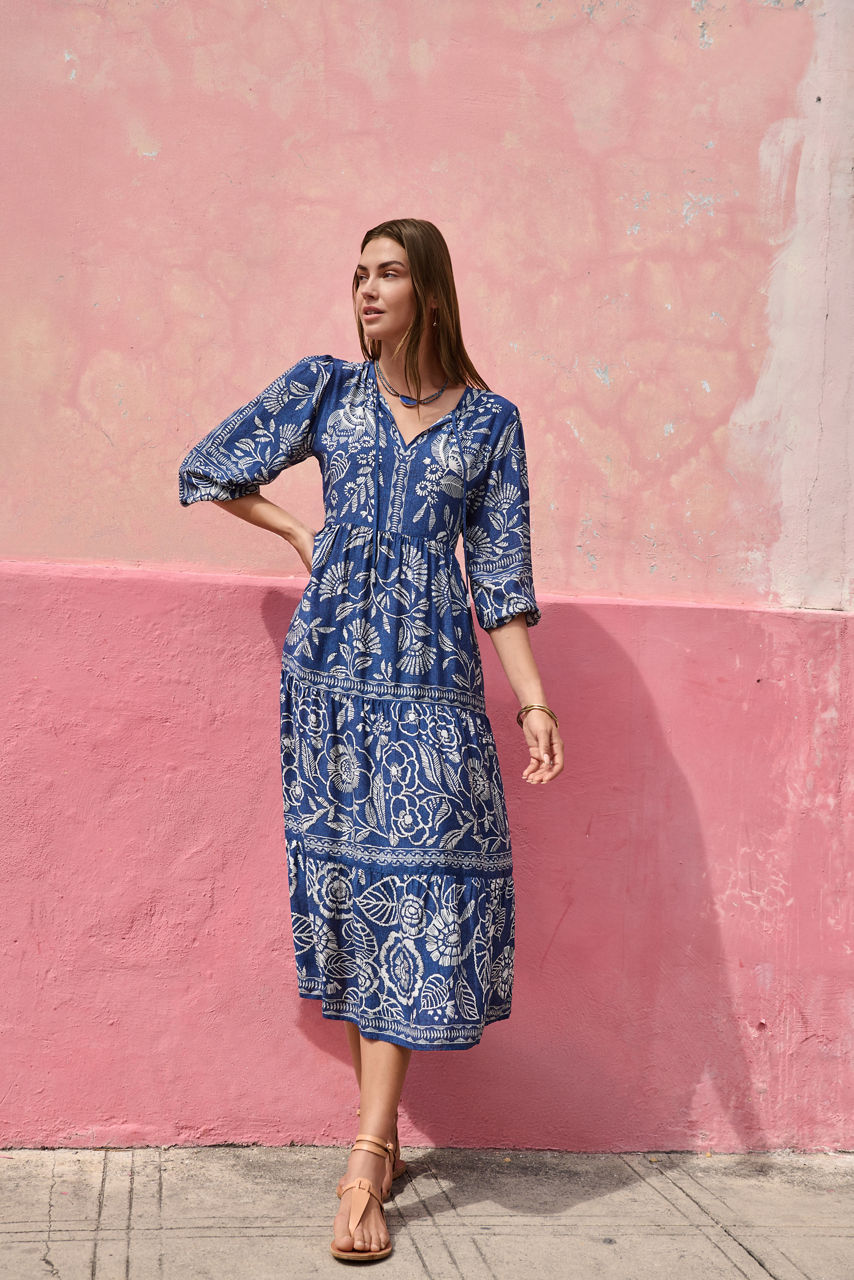 VAELIS TIERED HOUSE DRESS, , large image 5