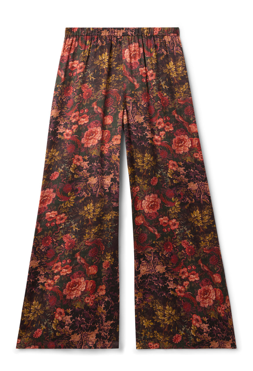 SILK WIDE LEG PANT, , large image 4