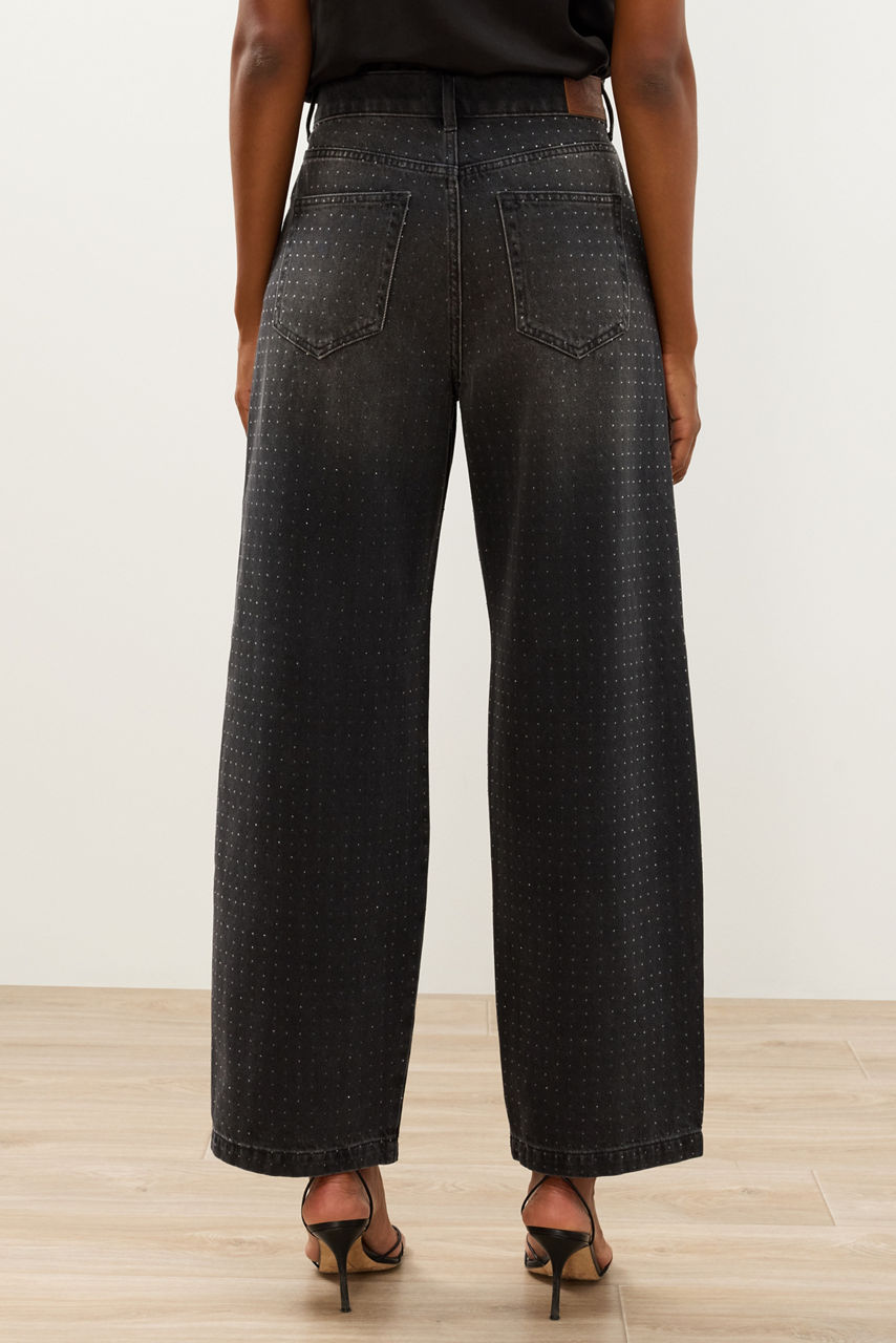 RHINESTONE BARREL JEAN, , large image 5