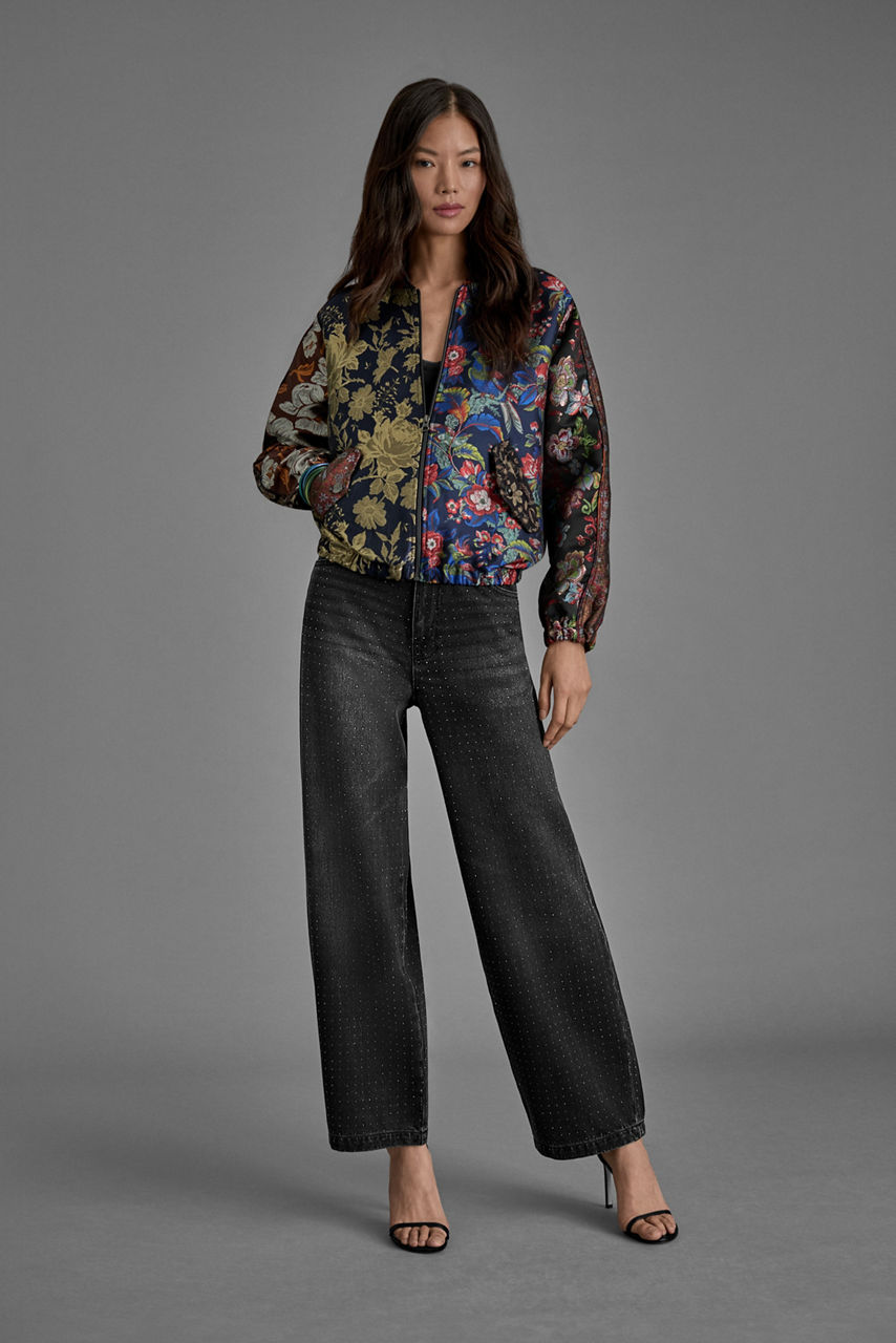 RHINESTONE BARREL JEAN, , large image 6