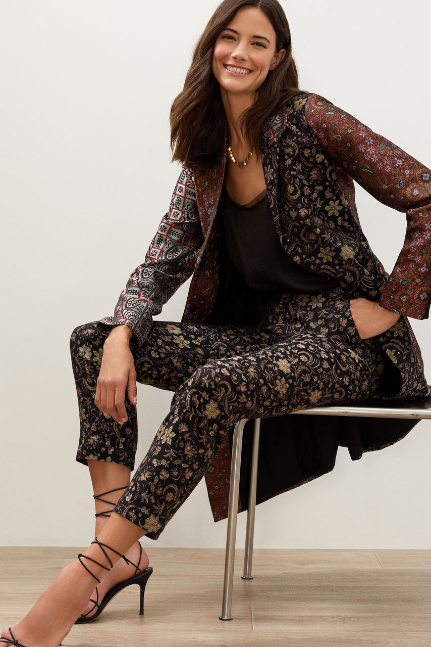 JACQUARD CIGARETTE PANT, , large image 1