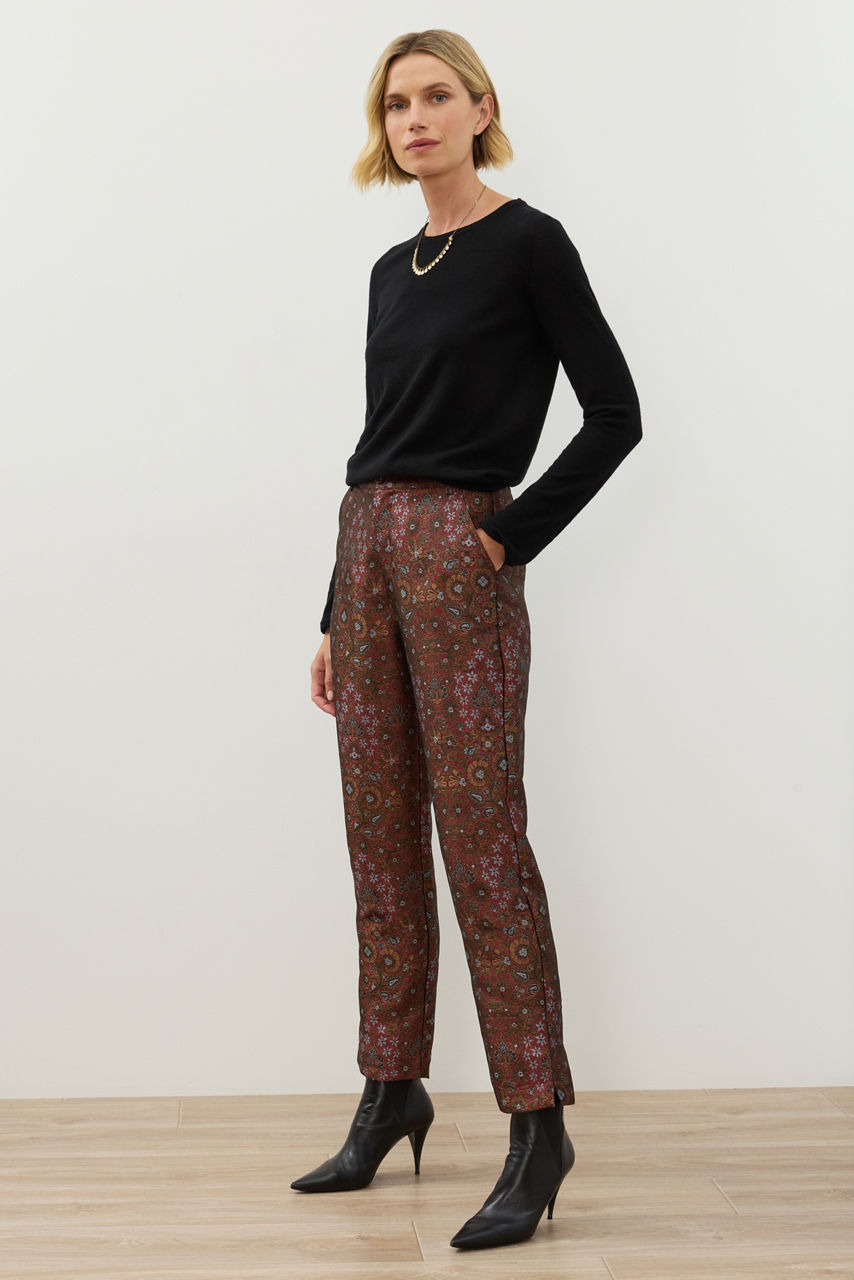 JACQUARD CIGARETTE PANT, , large image 1