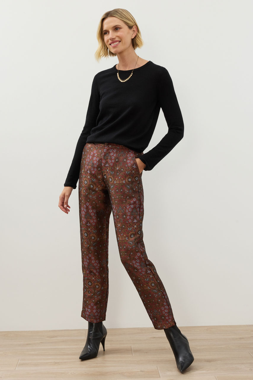 JACQUARD CIGARETTE PANT, , large image 2