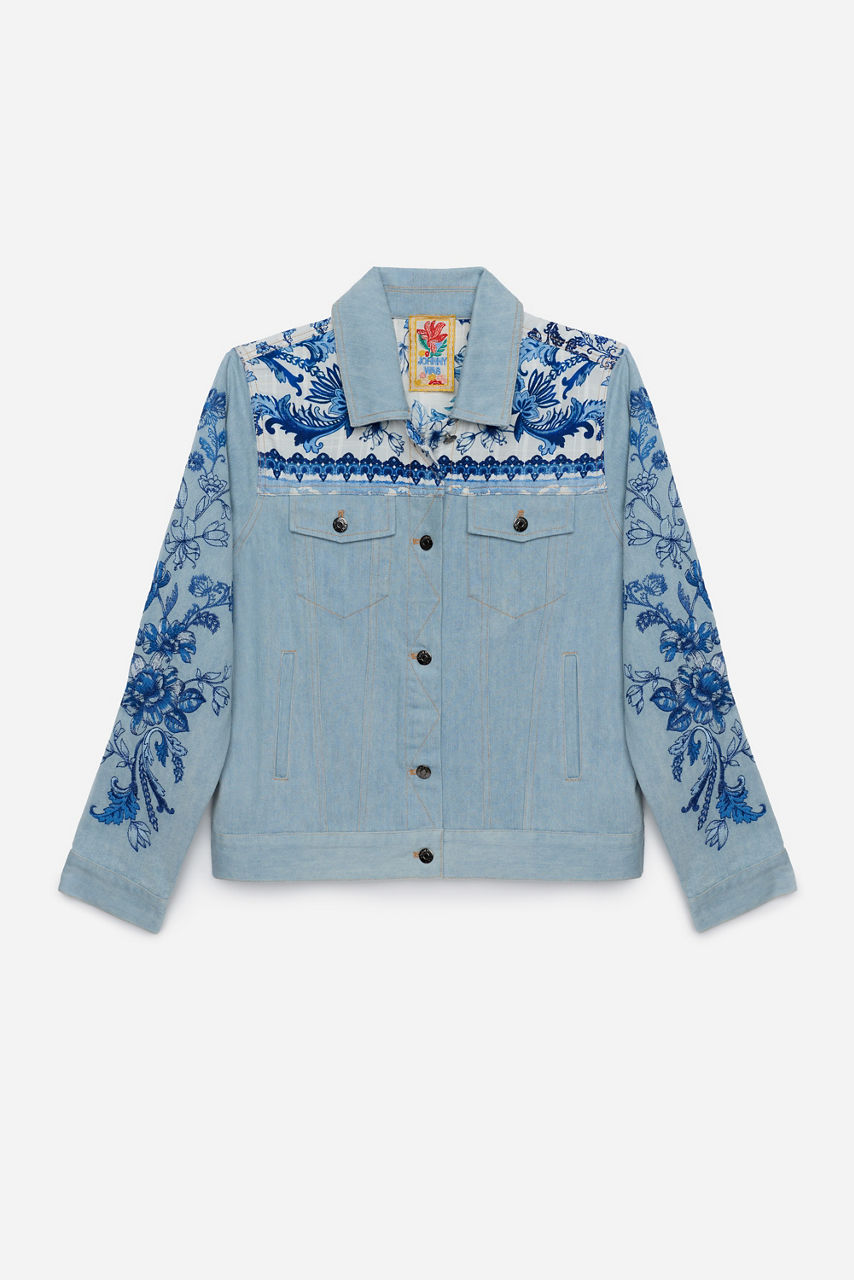 BANDANA DENIM JACKET, , large image 1