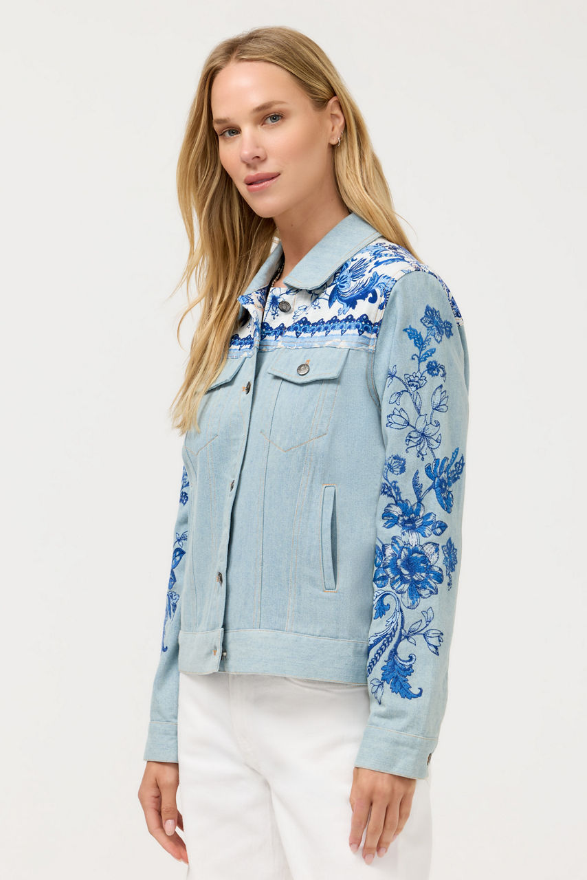 BANDANA DENIM JACKET, , large image 2