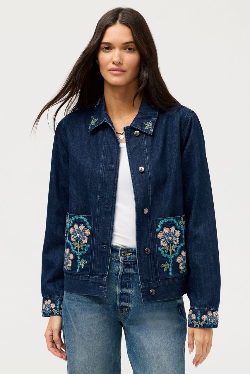 PATCH POCKET DENIM JACKET, , large image 1
