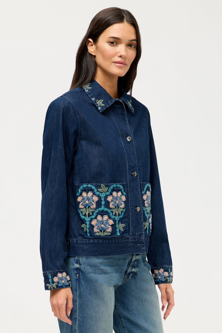 PATCH POCKET DENIM JACKET, , large image 2