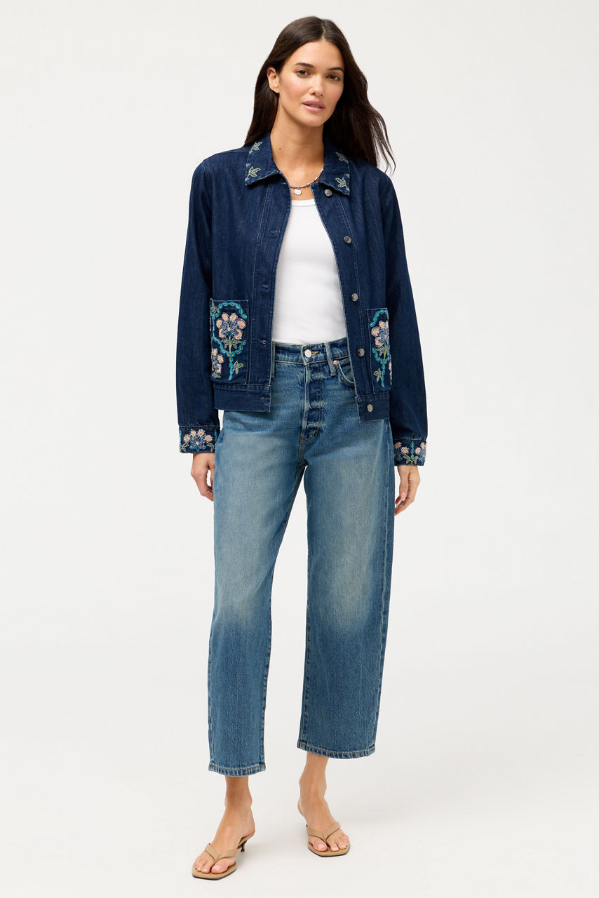 PATCH POCKET DENIM JACKET, , large image 4