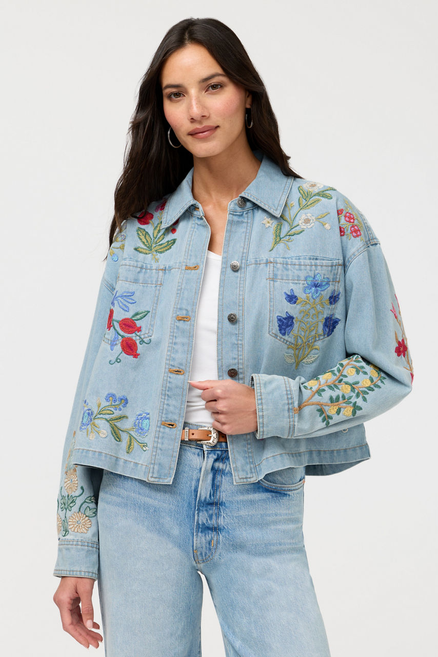 BEATRIX CROPPED DENIM JACKET, , large image 2