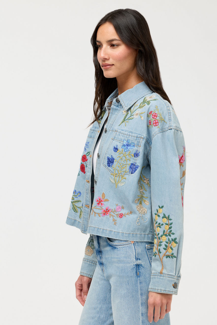 BEATRIX CROPPED DENIM JACKET, , large image 3