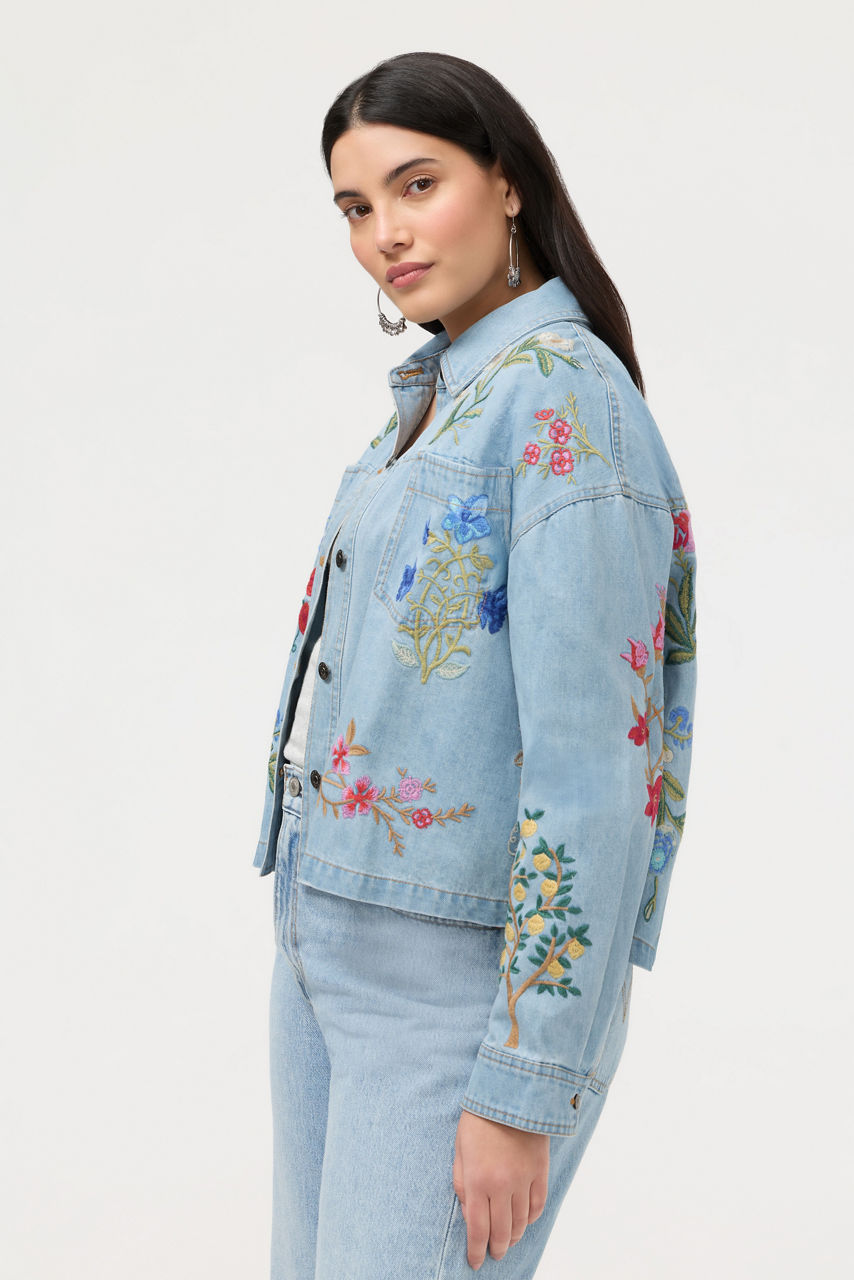 BEATRIX CROPPED DENIM JACKET, , large image 2