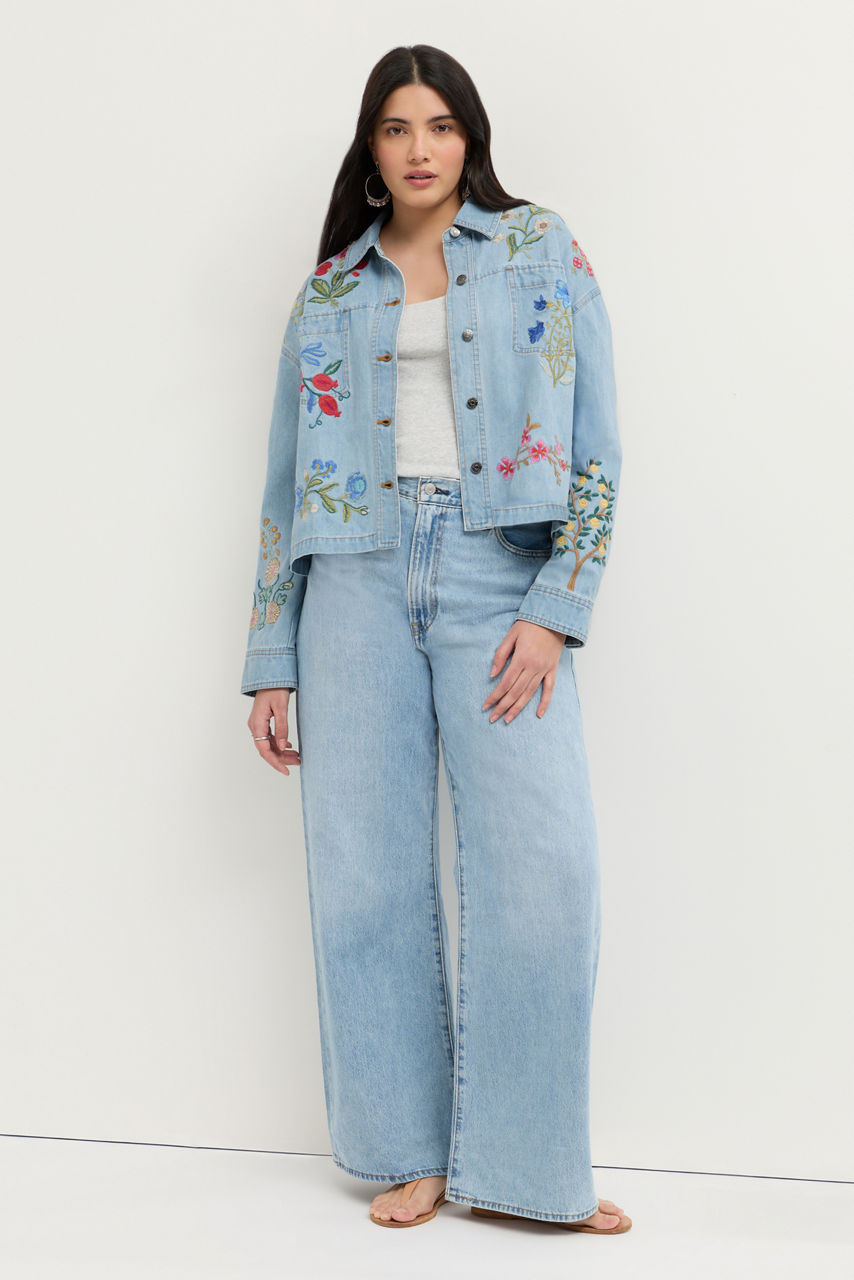 BEATRIX CROPPED DENIM JACKET, , large image 3