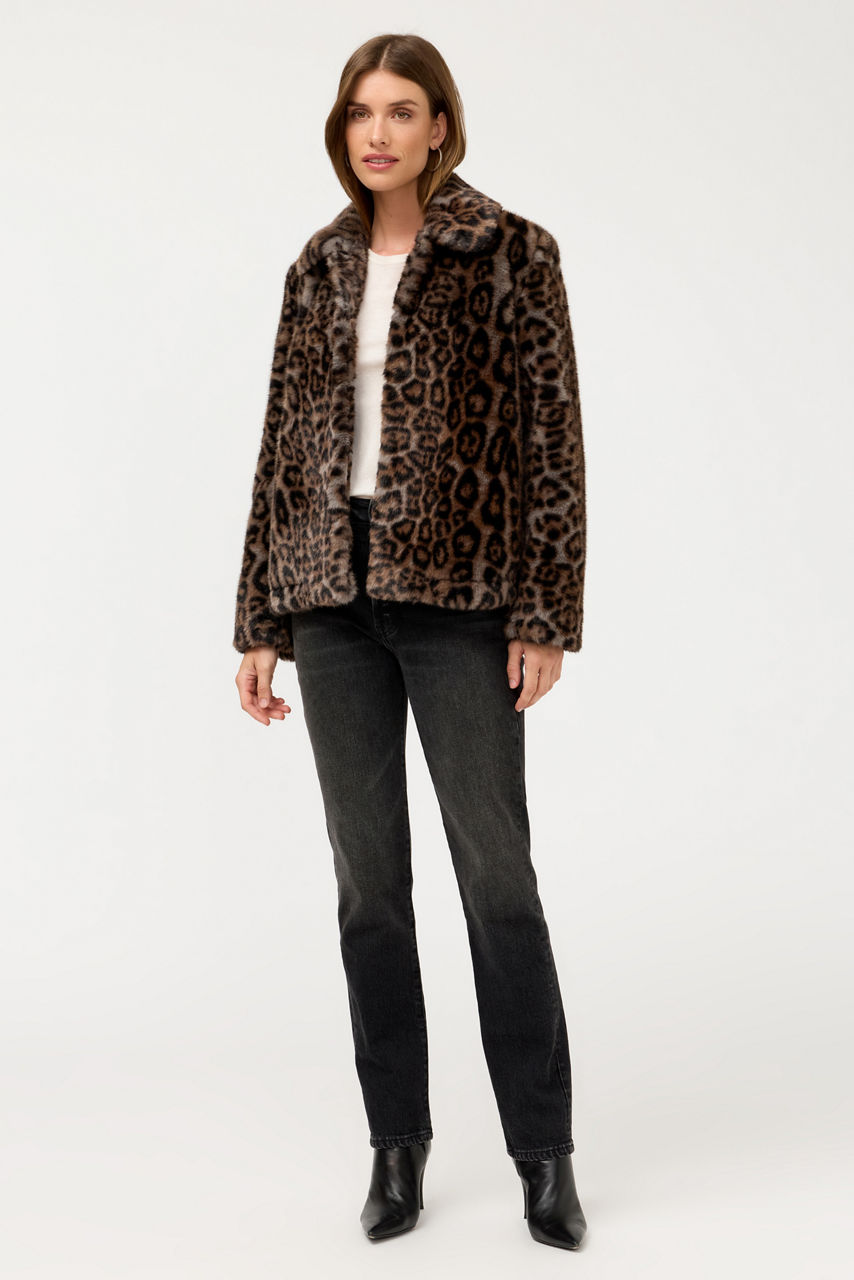 FAUX FUR CROPPED COAT, , large image 2