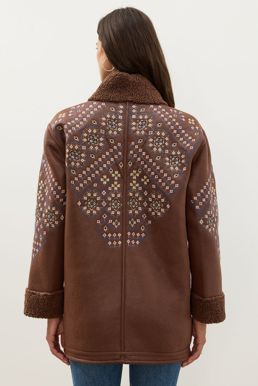 RHONDA FAUX SUEDE COAT, , large image 5