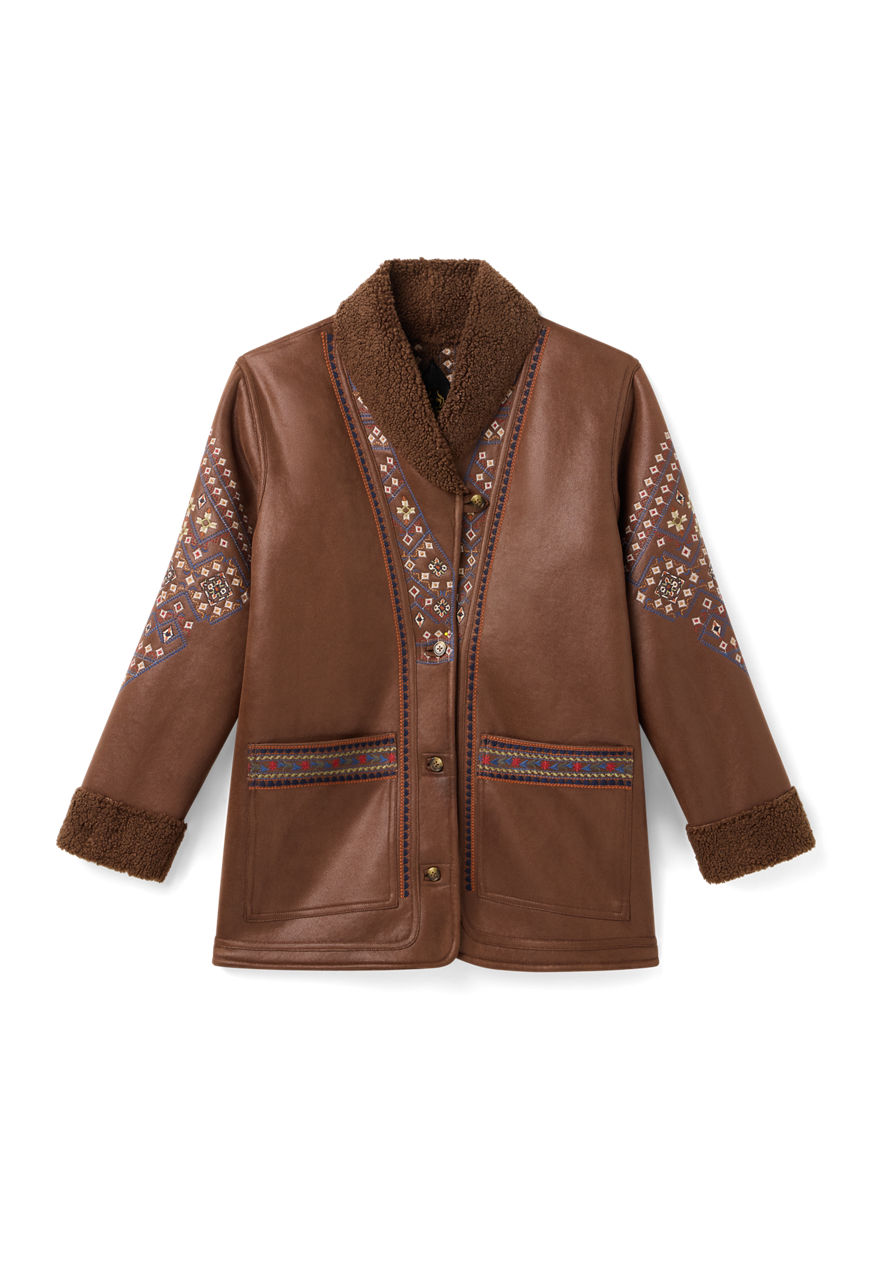 RHONDA FAUX SUEDE COAT, , large image 7