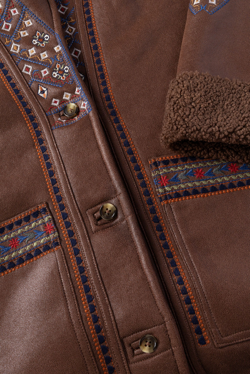 RHONDA FAUX SUEDE COAT, , large image 8