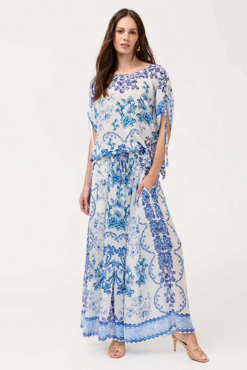 PLEATED WIDE LEG PANT, , large image 1