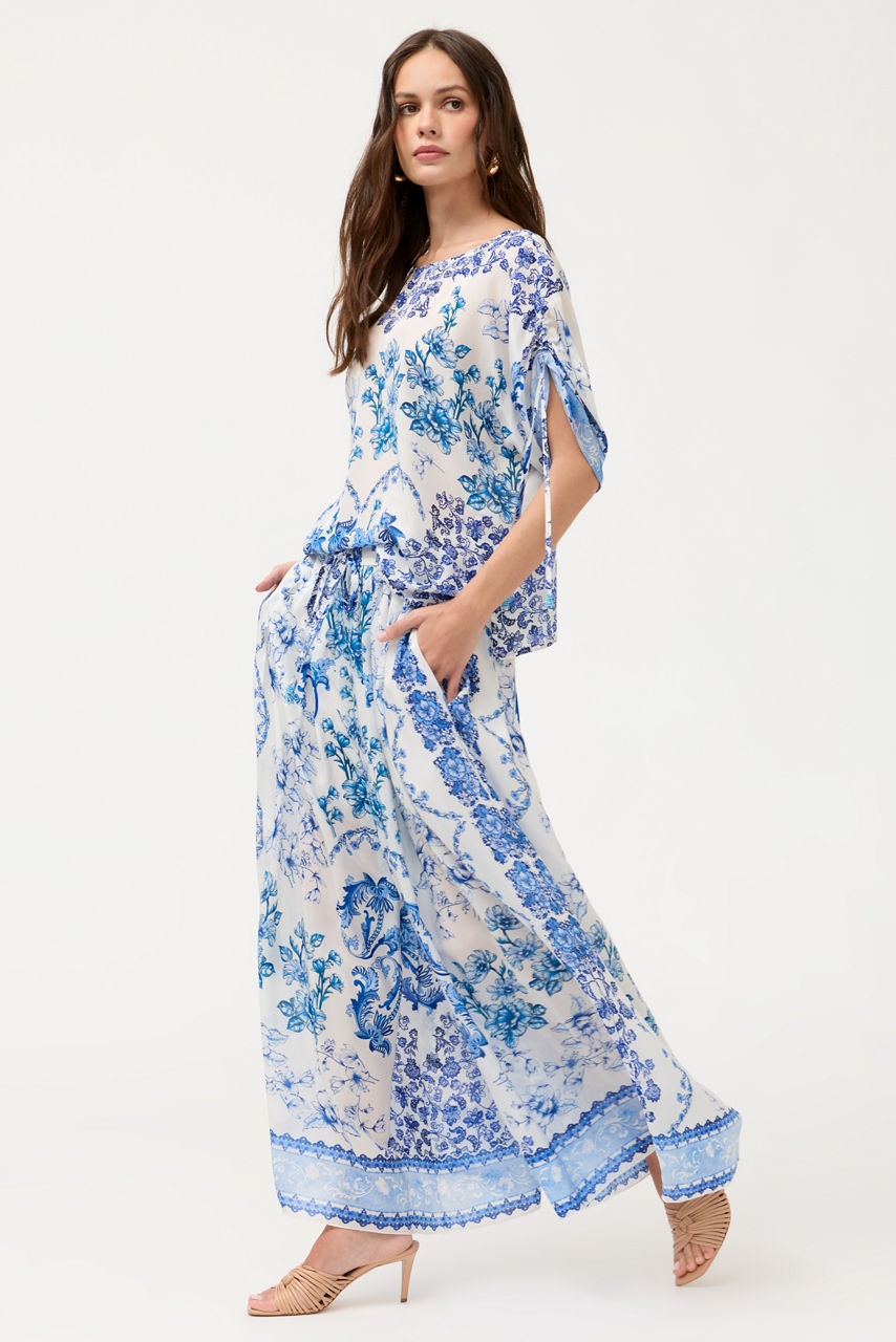 PLEATED WIDE LEG PANT, , large image 2