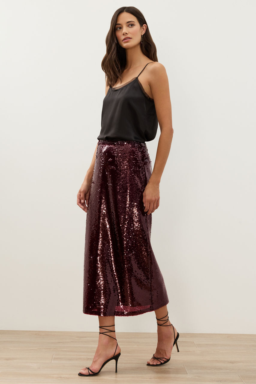 CLASSIC SEQUIN MIDI SKIRT, , large image 2