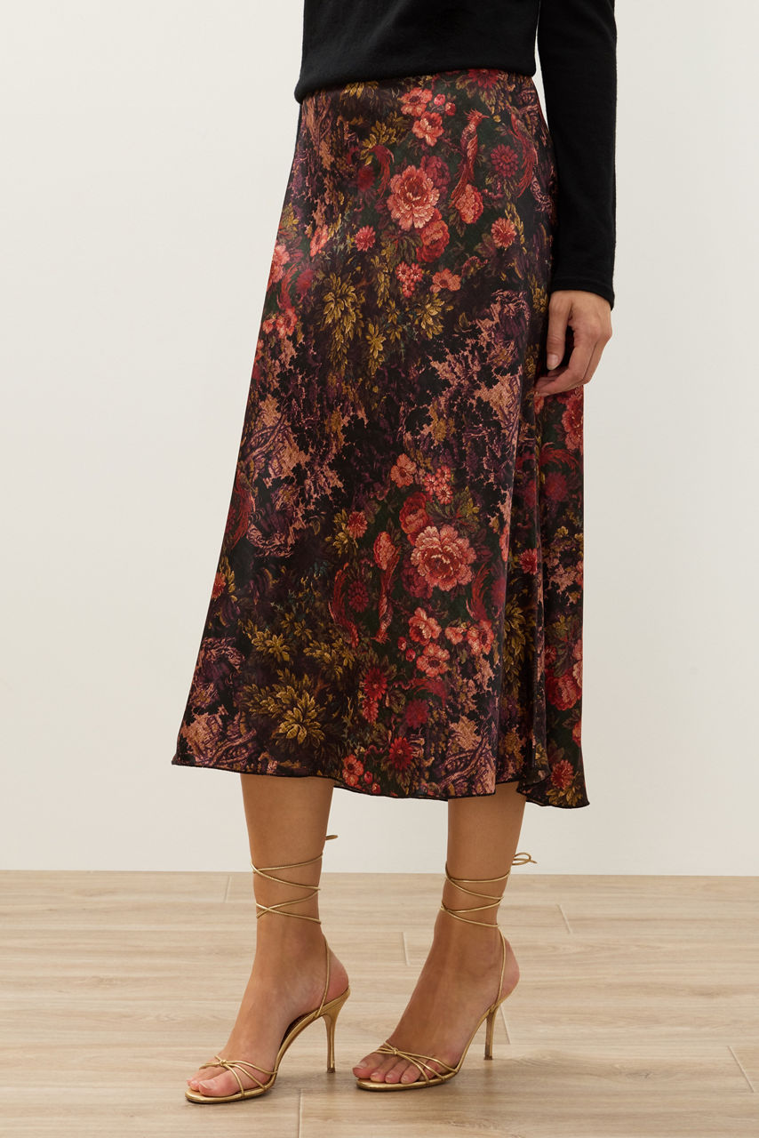 ELORIYA BIAS MIDI SKIRT, , large image 2