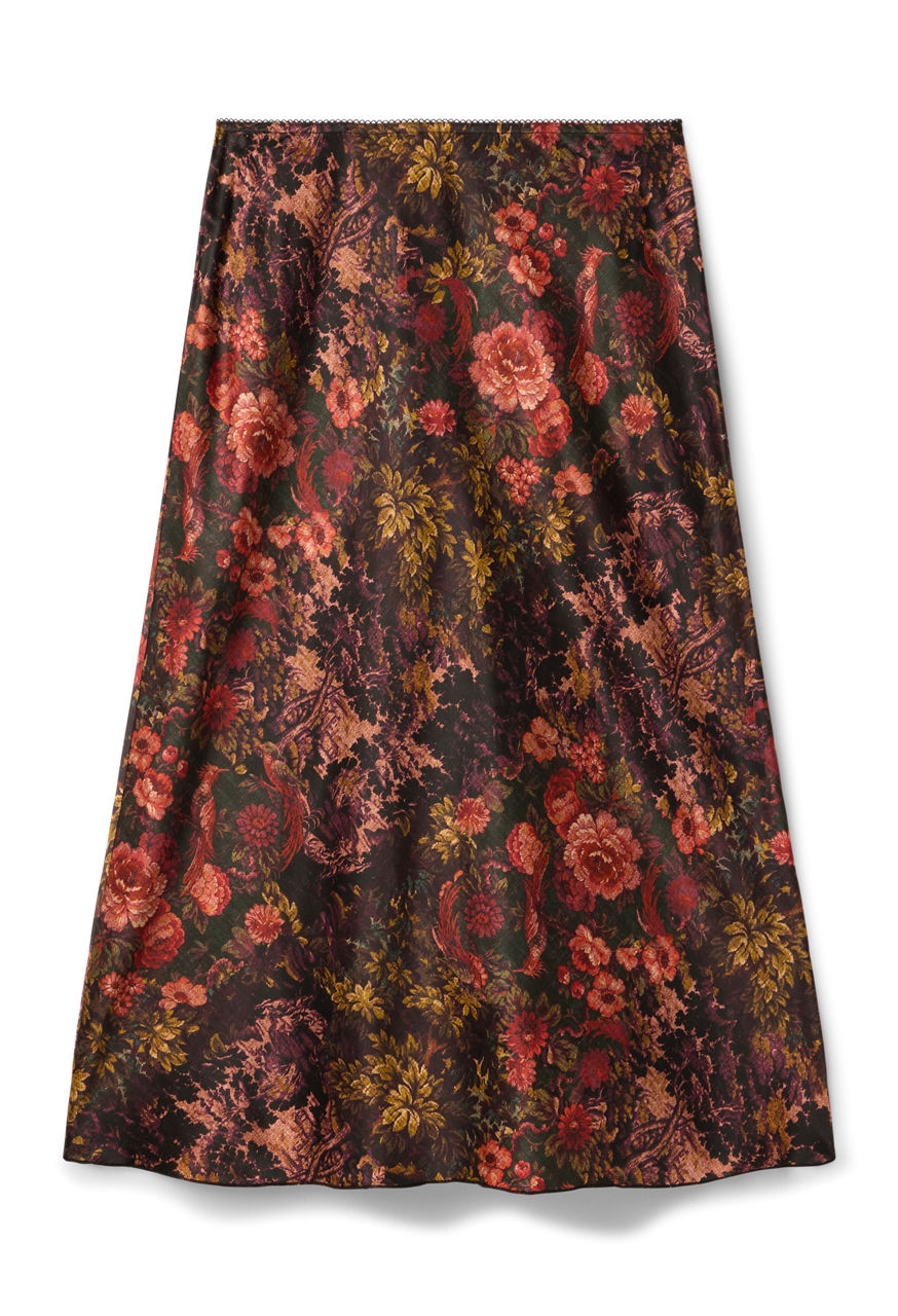 ELORIYA BIAS MIDI SKIRT, , large image 3