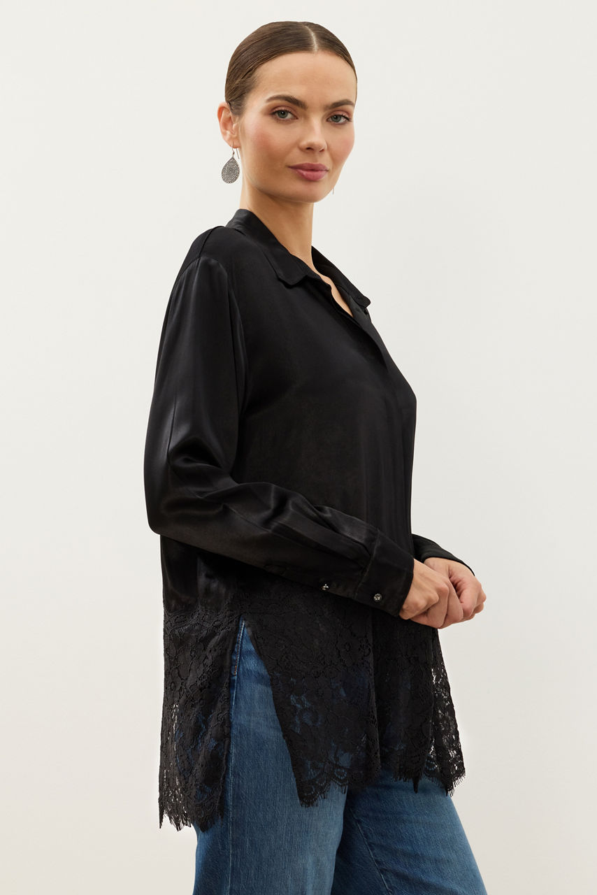 RAHEEM LACE CONTRAST SHIRT TUNIC, , large image 2