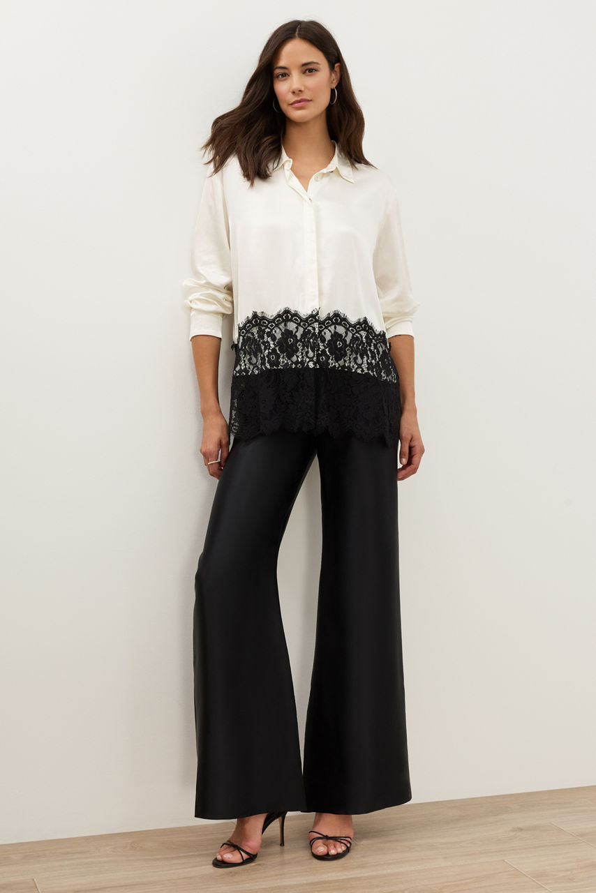 RAHEEM LACE CONTRAST SHIRT TUNIC, , large image 1